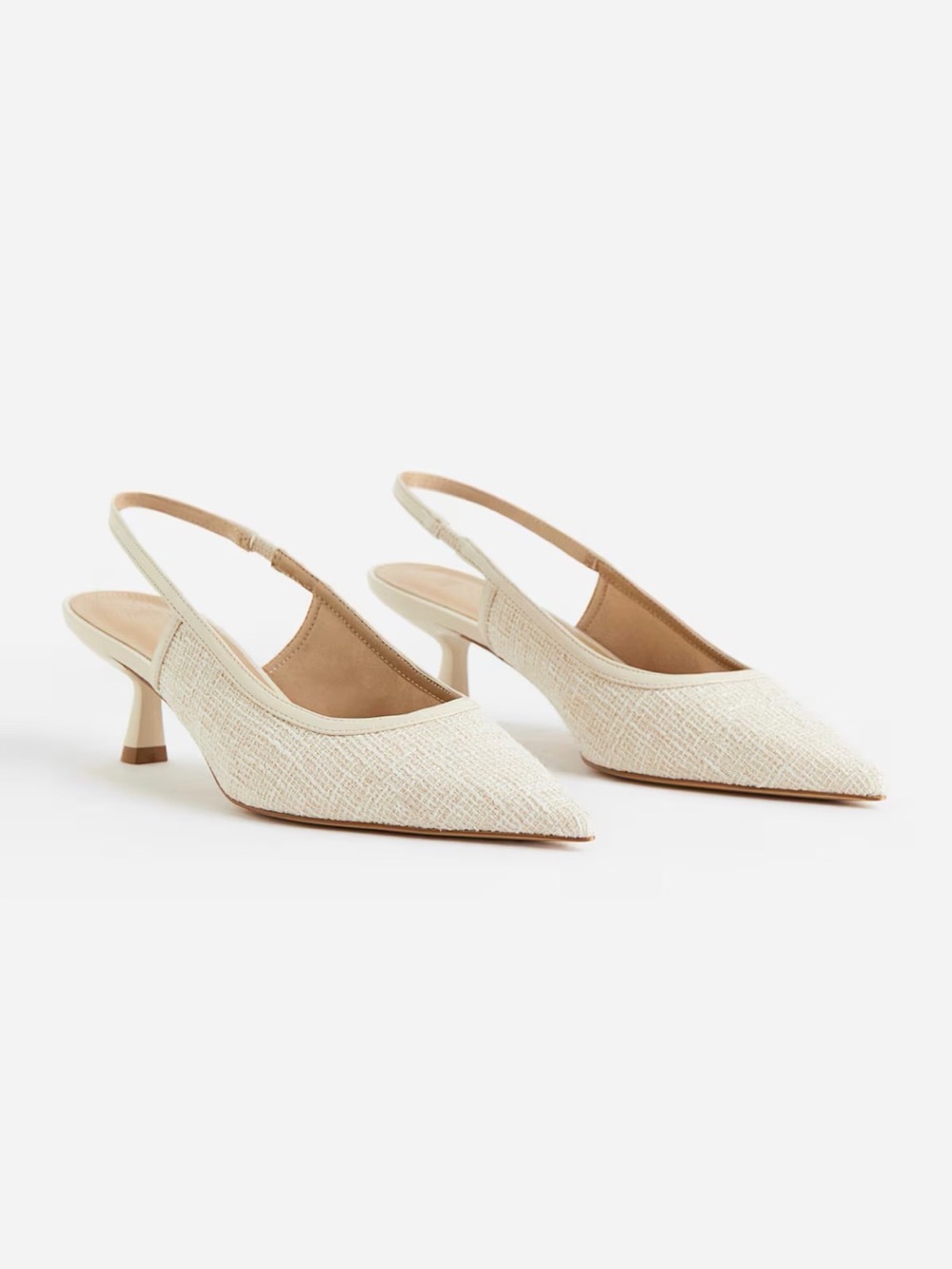 Textured Slingbacks